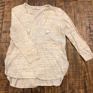 Tassel detail 3/4 sleeve sweater